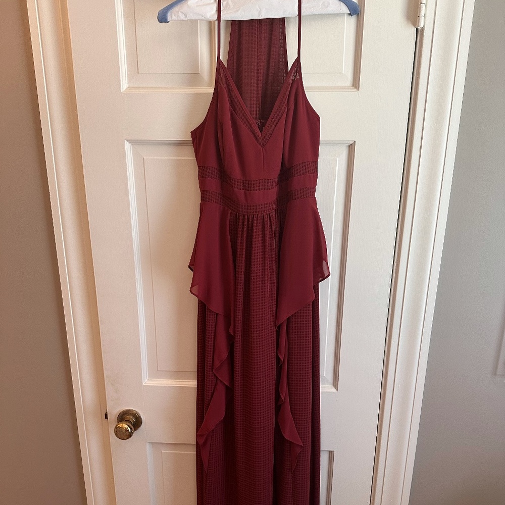 BCBGeneration Wine-Colored Formal Gown
